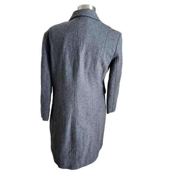 Vintage Wanko Gray Wool Blend Coat Size Large 38 Midi Length‎ Soft Luxe Jacket - Picture 5 of 13